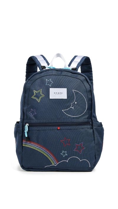 State Kane Embroidered Backpack In Navy