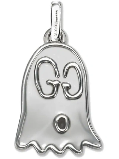 Gucci Ghost Charm In Silver In Metallic