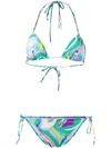 Emilio Pucci Printed Triangle Bikini - Green