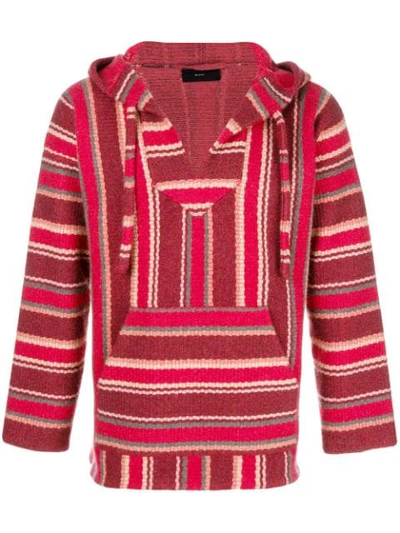 Alanui Patterned Hoodie In Red