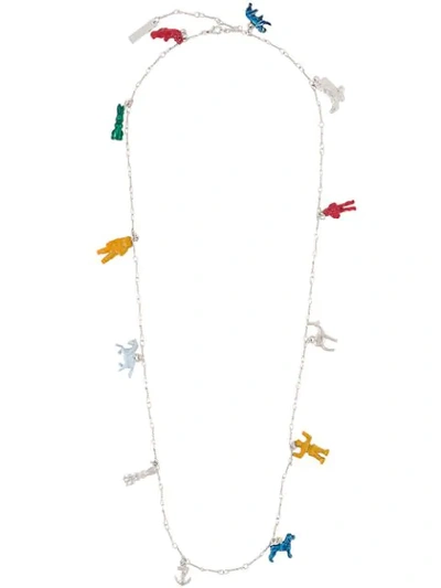 Marni Toy Charm Necklace In Metallic