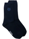 Kenzo Tiger-patch Socks In Blue