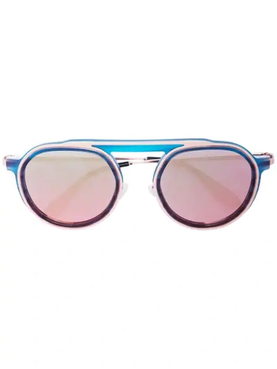Thierry Lasry Ghosty Round Sunglasses In Blue