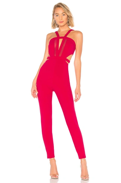 By The Way. Andrea Cut Out Jumpsuit In Fuchsia. In Hot Pink