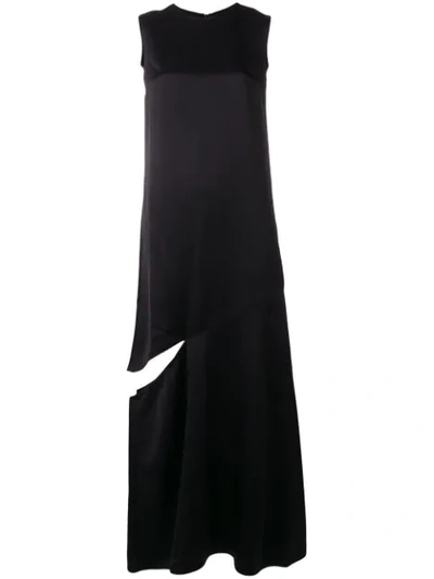 Maison Margiela Split-detail Maxi Dress In Black
