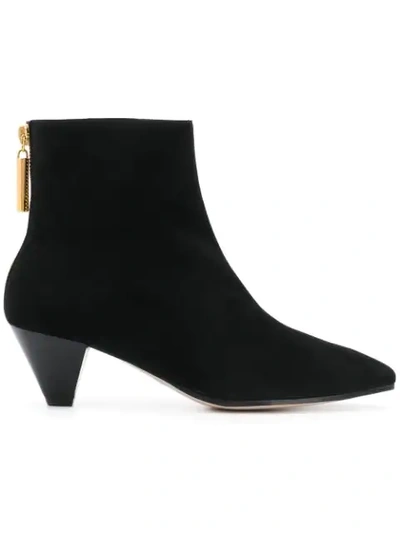 Stuart Weitzman Zipped Ankle Boots In Black