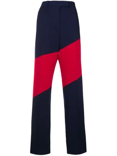 Calvin Klein 205w39nyc Bicolour Trousers In Blue