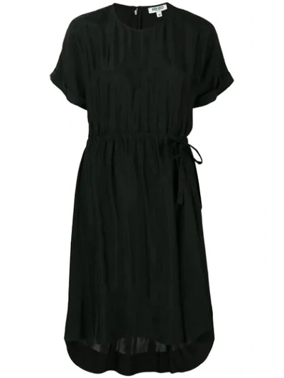 Kenzo Short-sleeve Flared Dress In Black