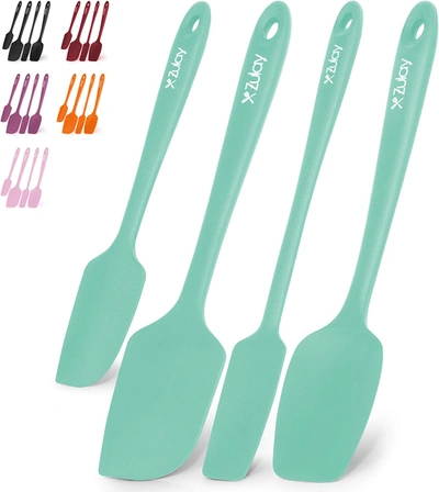Zulay Kitchen Heat Resistant Silicone Spatula Set Tools For Cooking, Baking & Mixing In Multi