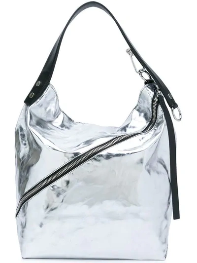 Proenza Schouler Mittelgrosse Hobo-tasche In Grey