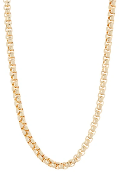 Nordstrom Rack Round Box Chain Necklace In Gold