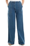 Max Studio Wide Leg Jeans In Indigo