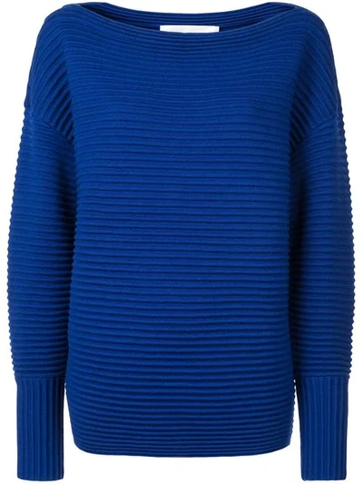 Victoria Victoria Beckham One Shoulder Sweater In Lapis