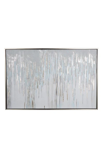 Vivian Lune Home Abstract Canvas Framed Wall Art In Blue