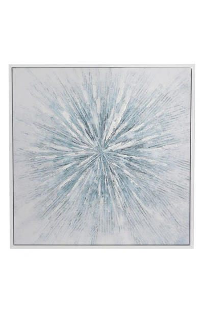 Cosmo By Cosmopolitan Abstract Canvas Framed Wall Art In White/ Blue
