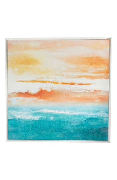 Willow Row Canvas Framed Wall Art In White