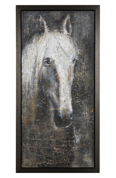 Willow Row Horse Canvas Framed Wall Art In Black