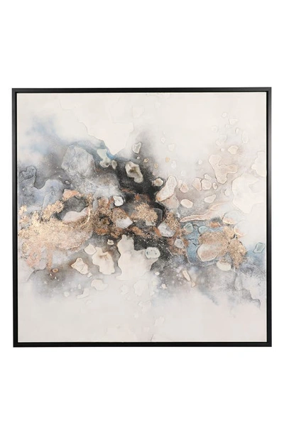 Vivian Lune Home Abstract Canvas Framed Wall Art In Cream