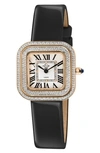 Gv2 Bellagio Diamond Swiss Bracelet Watch, 30mm In Black