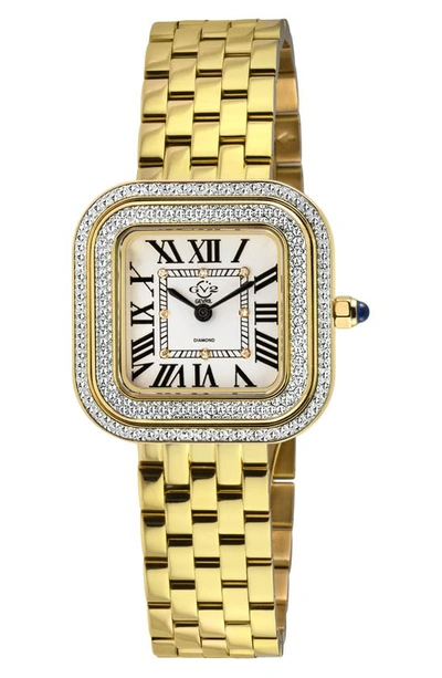 Gv2 Bellagio Diamond Swiss Bracelet Watch, 30mm In Gold