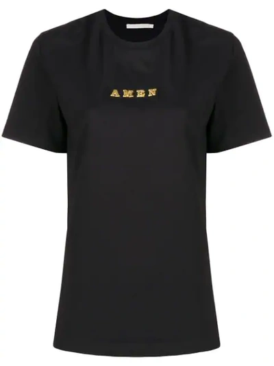 Amen Logo Cotton T-shirt In Nero