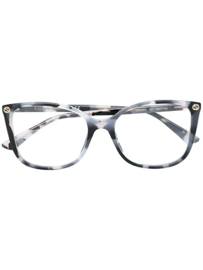 Gucci Square Frame Glasses In Grey