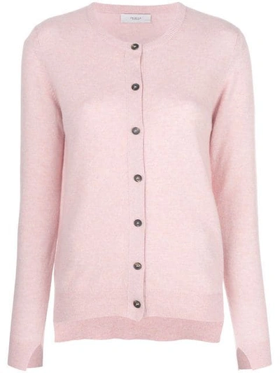 Pringle Of Scotland Classic Fitted Cardigan In Pink