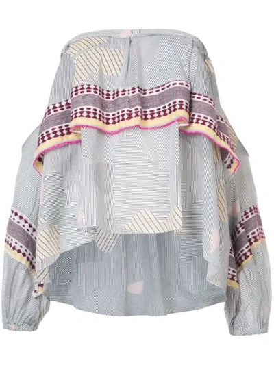 Lemlem Wefi Off Shoulder Blouse In Black