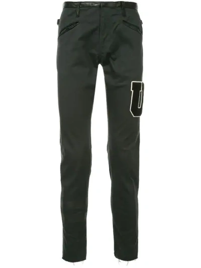 Undercover Letter Patch Skinny Trousers - Black