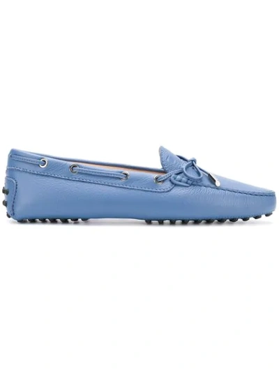 Tod's Front-bow Loafers In Blue