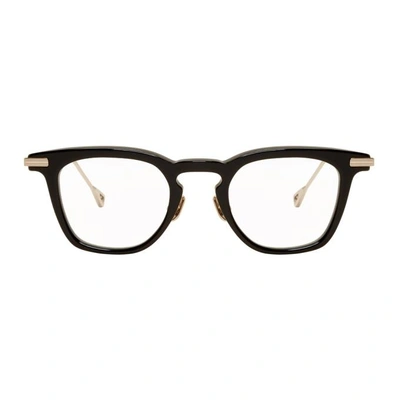 Native Sons Black And Gold Verne Glasses In Black/clear