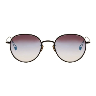Garrett Leight Black Paloma 50 Sunglasses In Blk/mauve