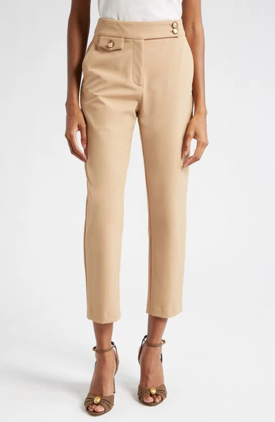 Veronica Beard Renzo Crop Trousers In Khaki