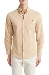 Ted Baker Lecco Slim Fit Corduroy Button-down Shirt In Taupe