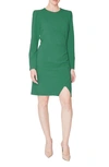 Julia Jordan Clip Dot Short Sleeve Dress In Lucky Green