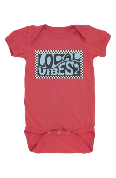 Feather 4 Arrow Babies' Local Vibes Cotton Graphic Bodysuit In Chili Pepper