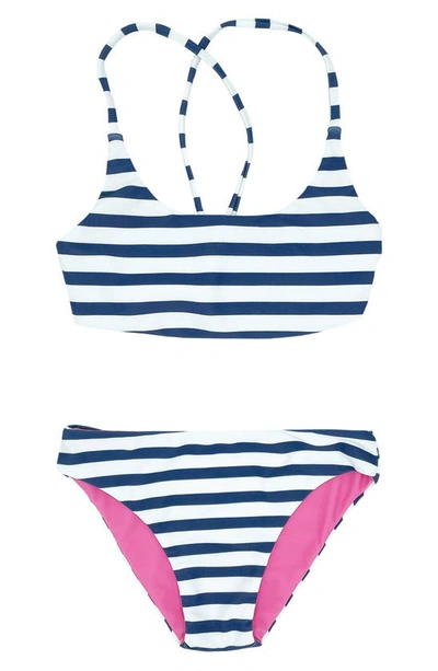 Feather 4 Arrow Kids' Waverly Reversible Two-piece Swimsuit In Navy