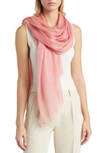 Nordstrom Modal & Silk Scarf In Coral Shell Combo