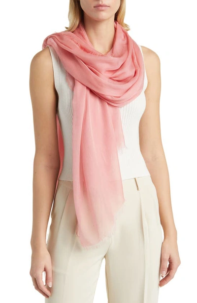 Nordstrom Modal & Silk Scarf In Coral Shell Combo