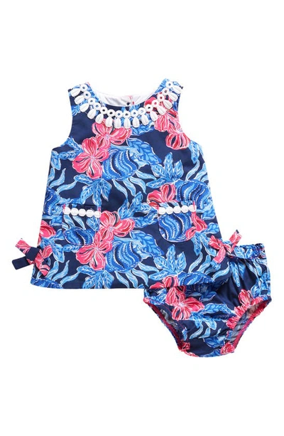 Lilly Pulitzer Babies' Lilly Shift Dress In Navy Its Offishell