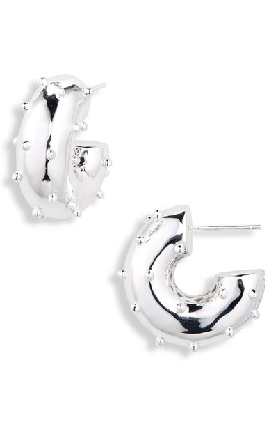 Eliou Klaus Chunky Hoop Earrings In Silver