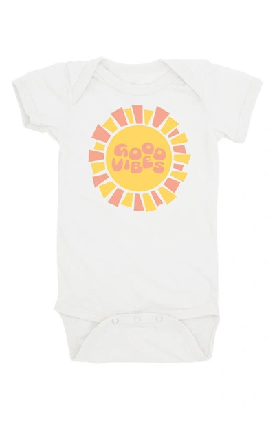 Feather 4 Arrow Babies' Good Vibes Cotton Graphic Bodysuit In White