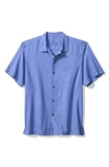 Tommy Bahama Coastal Breeze Silk Blend Button-up Shirt In Rococo Blue