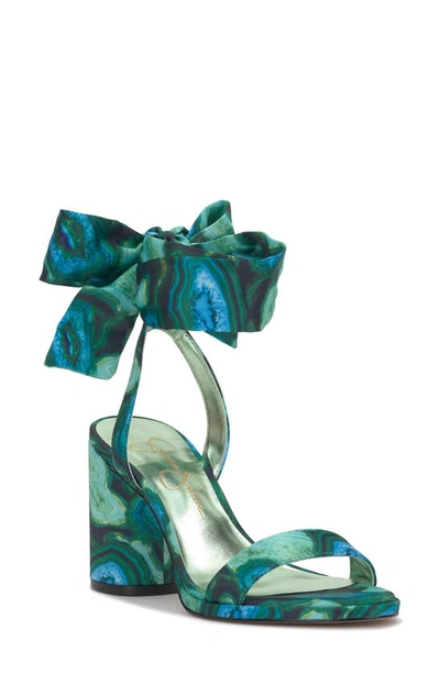 Jessica Simpson Cadith Ankle Wrap Sandal In Fluorite Combo