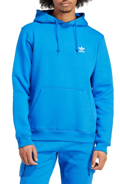 Adidas Originals Essential Cotton Blend Hoodie In Blue