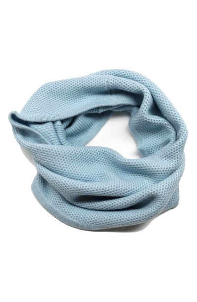 Portolano Popcorn Stitch Infinity Scarf In Baby Blue