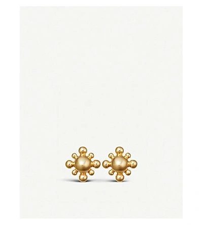 Astley Clarke Floris Mini Yellow-gold Vermeil Stud Earrings
