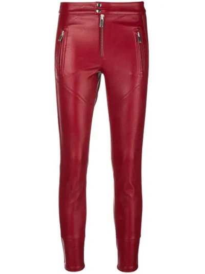 Isabel Marant Étoile Zaperry Cropped Trousers In Red