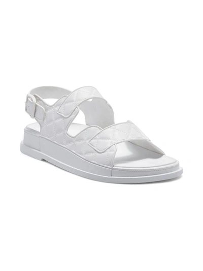 Inc Liyana Womens Wedge Slingback Footbed Sandals In White