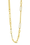 Sterling Forever Rowena Chain Link Necklace In Gold